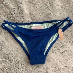 VS Blue Bikini Bottoms W side Cutout